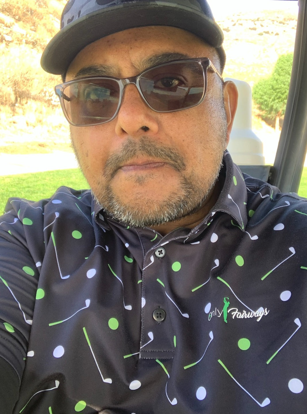 Only Fairways Black Polo