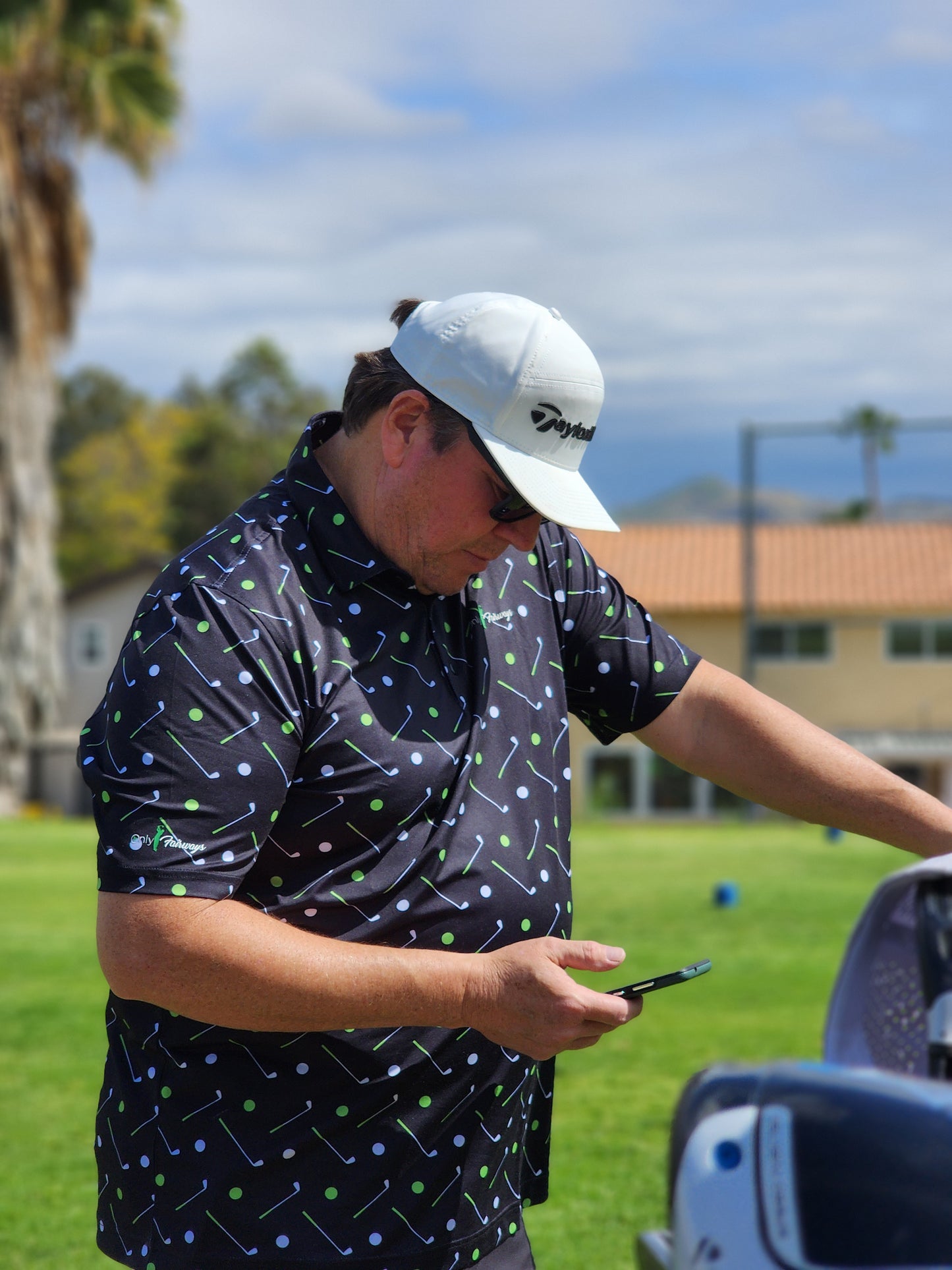 Only Fairways Black Polo