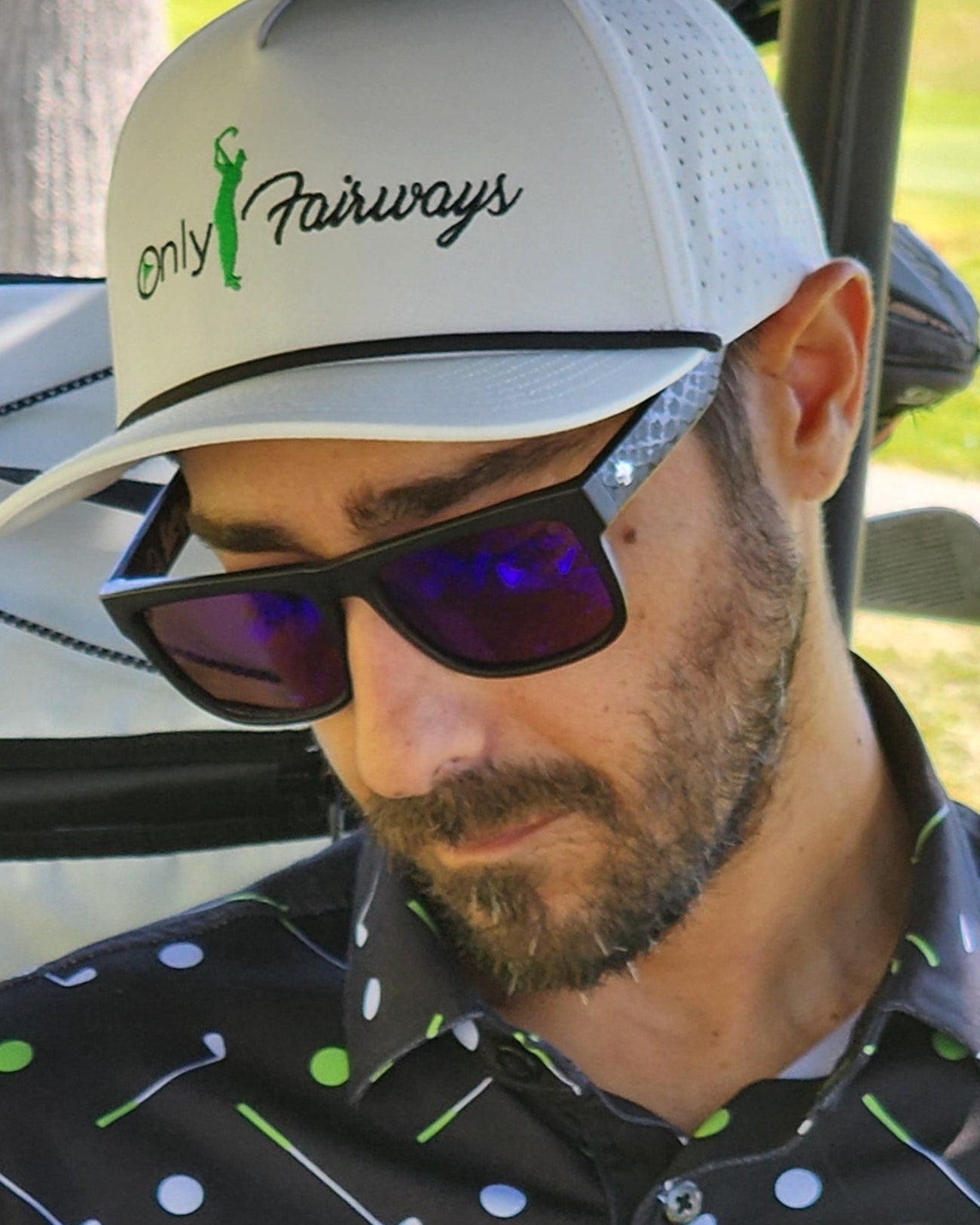 Only Fairways Black Polo