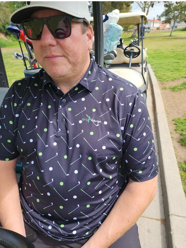Only Fairways Black Polo