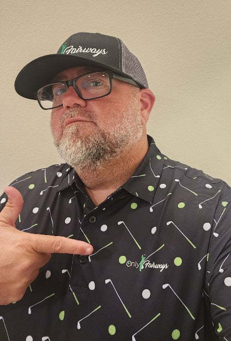 Only Fairways Black Polo